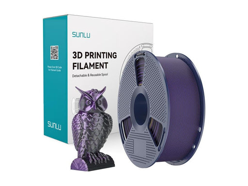 Sunlu PLA+ Silk Dual-Color Filament - Black/Purple