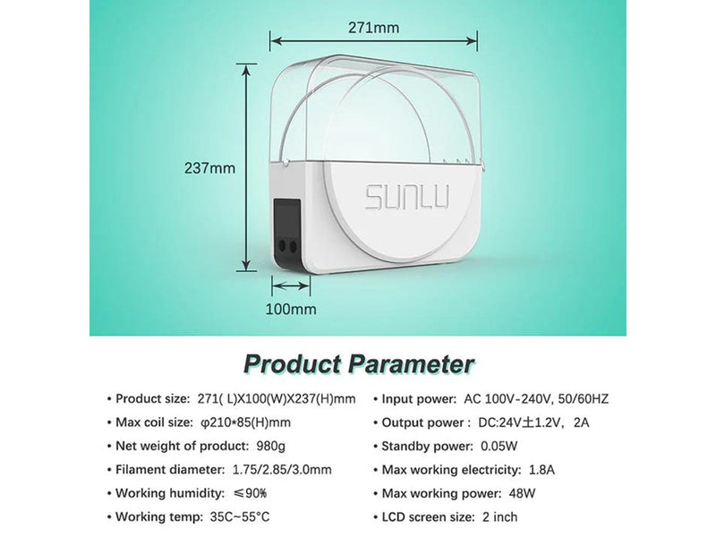 Sunlu filadryer S1 Plus - 3D Drucker