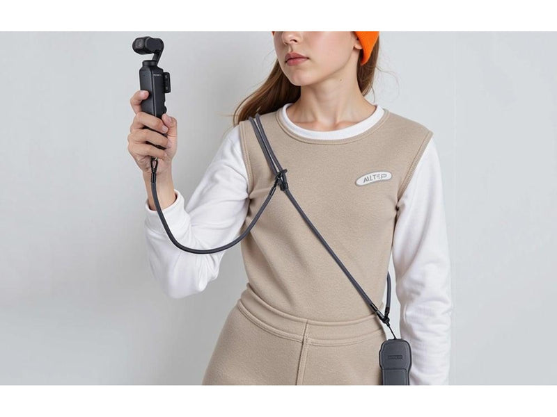 Sunnylife GS022 Multifunctional Neck Strap for Pocket 3 – Gray