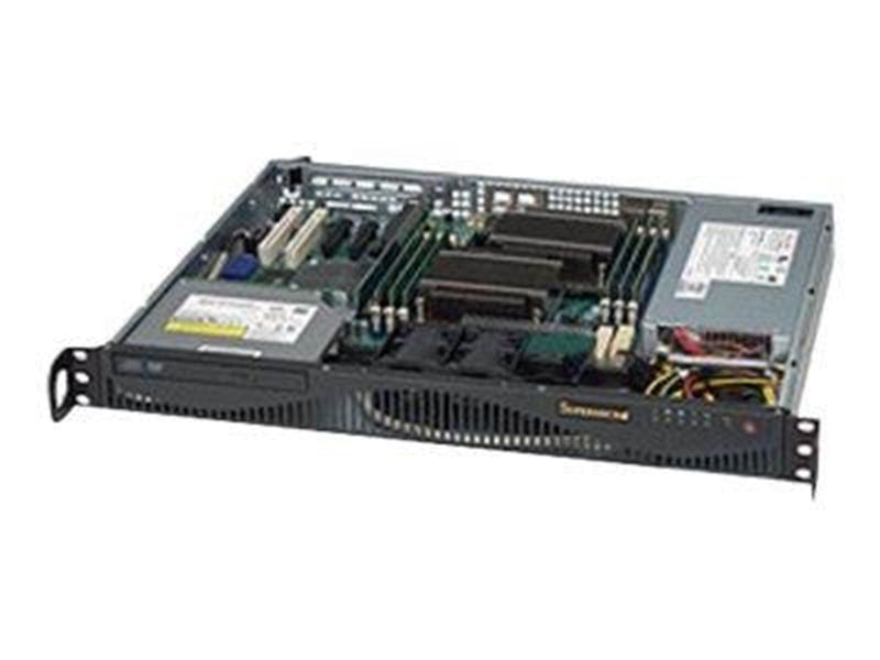 Supermicro SC512 F-350B1 - Gehäuse - Server (Rack) - Schwarz