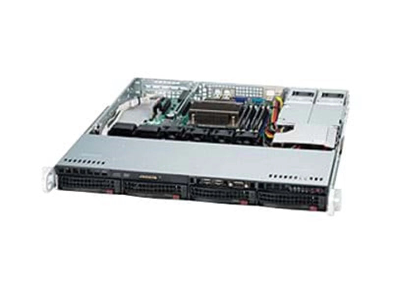 Supermicro SC813M FTQC-R407CB - Gehäuse - Server (Rack) - Schwarz