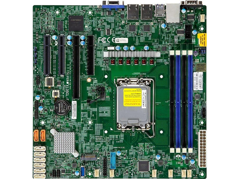 Supermicro X13SCL-F Mainboard - Intel C262 - Intel LGA1700 - DDR5 RAM - Micro-ATX