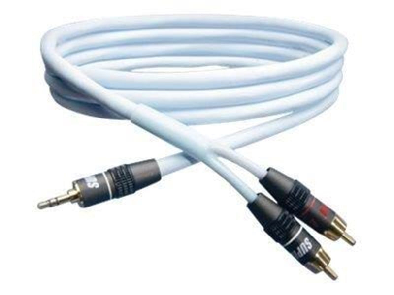 Supra Biline MP-RCA Audiocable 3.5 mm jack - RCA Ice Blue 2 m