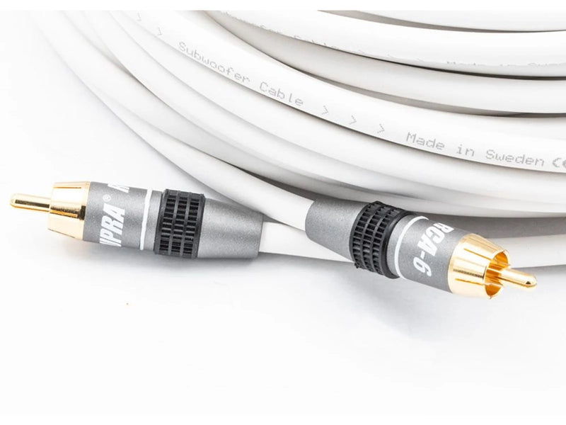 Supra Sublink - RCA-Subwooferkabel - 6m - Weiß