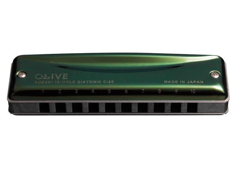 Suzuki Olive C-20 Diatonic harmonica  -  Key: C