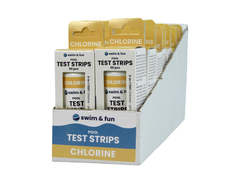 Swim & Fun Test Strips Chlorine/pH/Stabilizer 50 pcs