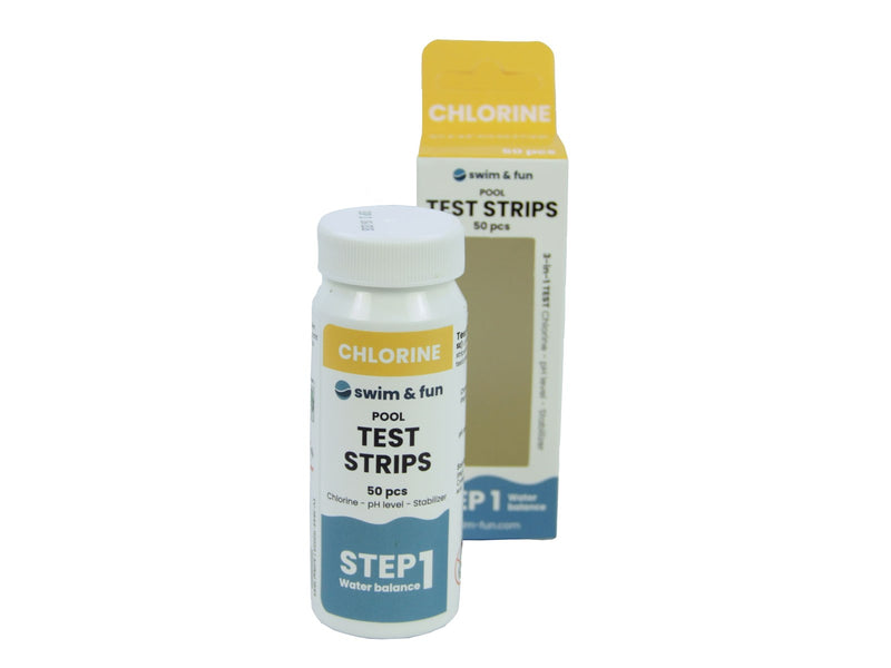 Swim & Fun Test Strips Chlorine/pH/Stabilizer 50 pcs