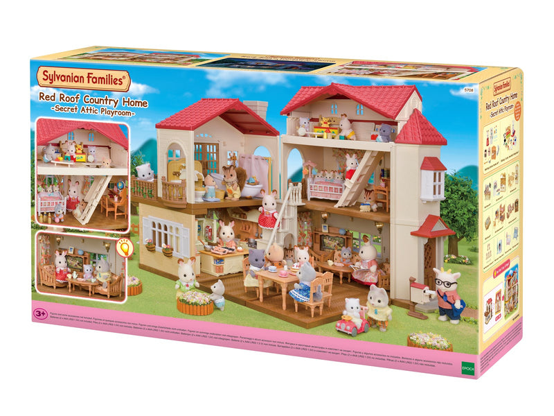 Sylvanian Families Red Roof Country Home -Secret Attic Playroom