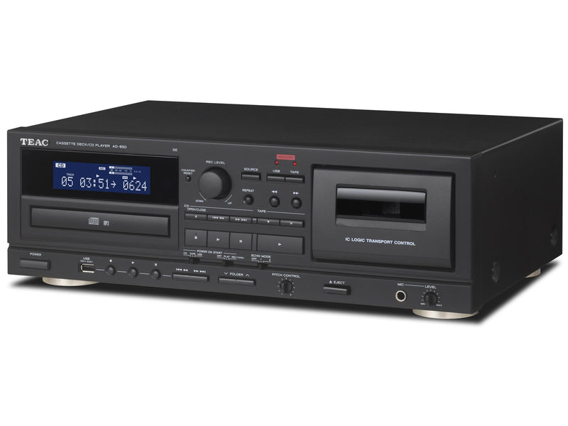 TEAC AD-850-SE CD & Cassette-player with USB Black