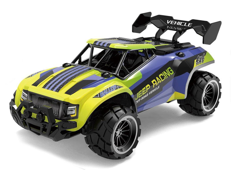 TEC-TOY Speed Racing Dirt Stars - Jeep Racing - R/C 1:20 2.4G 3.7V Li-ion - Blue/yellow
