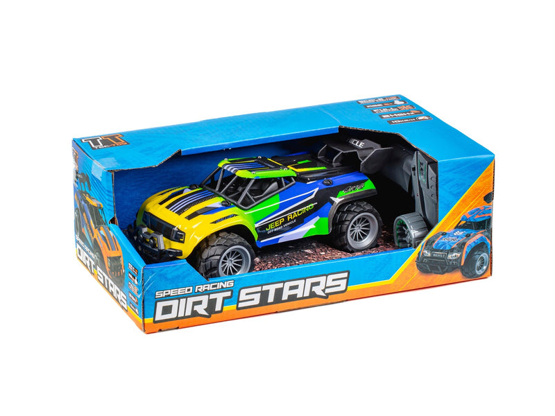 TEC-TOY Speed Racing Dirt Stars - Jeep Racing - R/C 1:20 2.4G 3.7V Li-ion - Blue/yellow