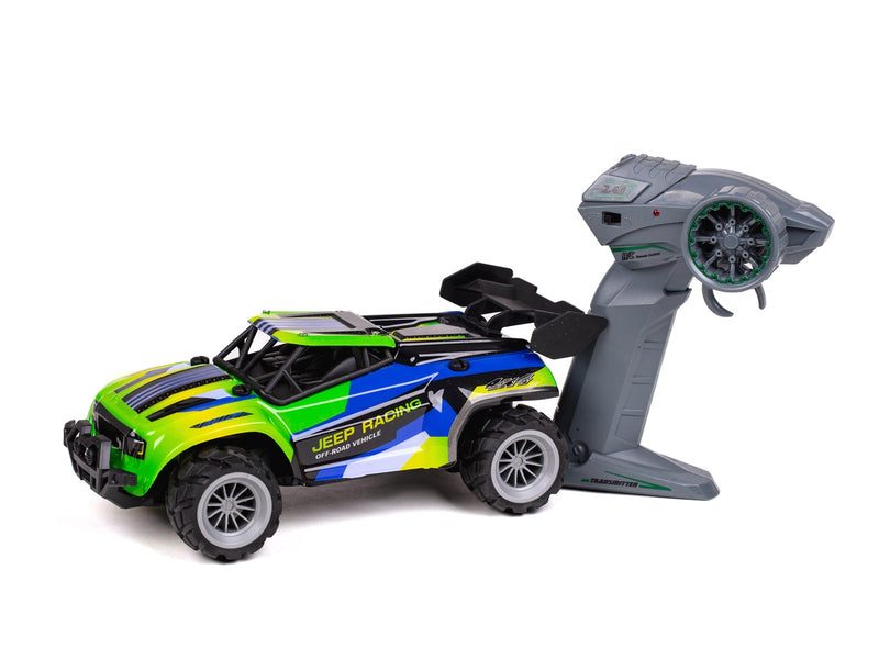 TEC-TOY Speed Racing Dirt Stars - Jeep Racing - R/C 1:20 2.4G 3.7V Li-ion - Blue/yellow