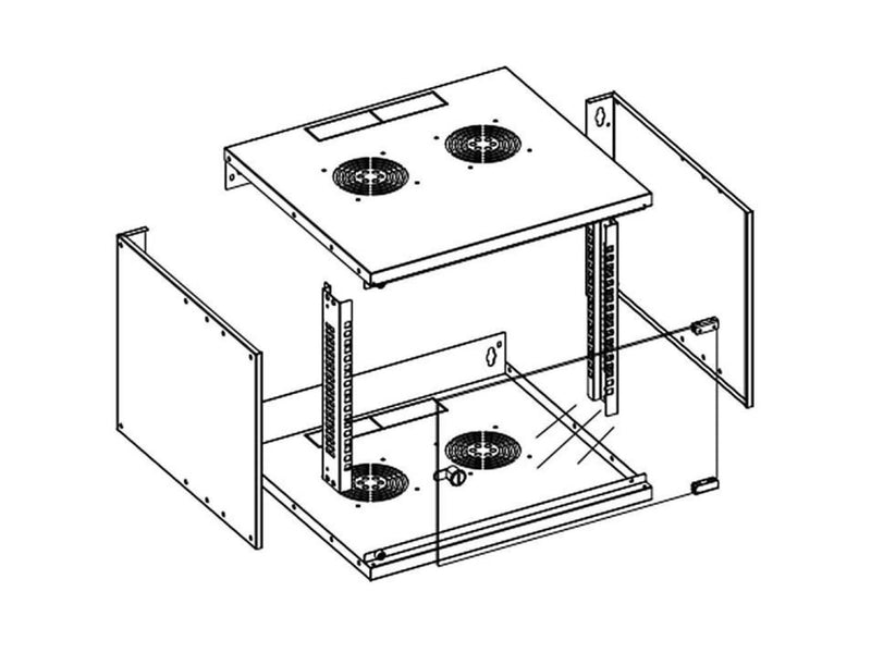 TECHLY 6U - Wall Mount Rack Cabinet