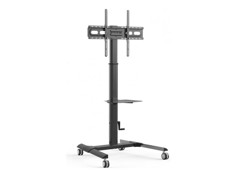 TECHLY cart - for LCD TV - with shelf - black - Max 40 kg - recommended for 70"