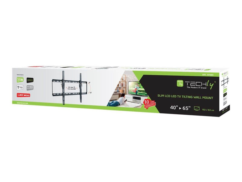 TECHLY - mounting kit - for LCD display - black - Max 50 kg - recommended for 65"