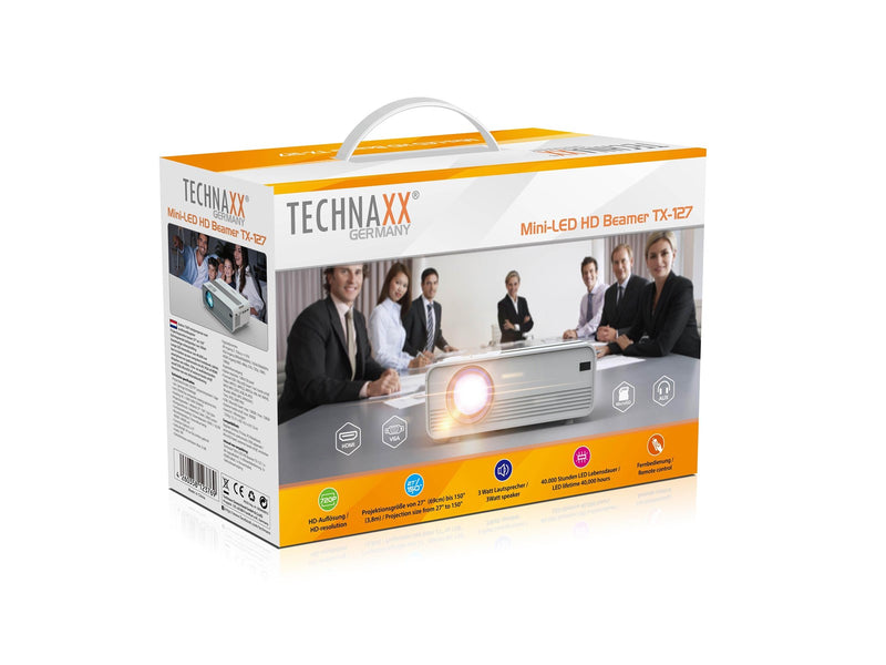 TECHNAXX Projektoren Mini-LED HD Beamer TX-127 - LCD projector - portable - 1280 x 720 - 2000 Lumens