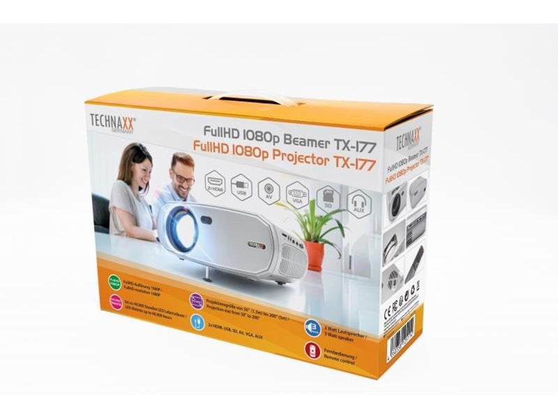 TECHNAXX Projektoren TX-177 - 1920 x 1080 - 1500 ANSI lumens