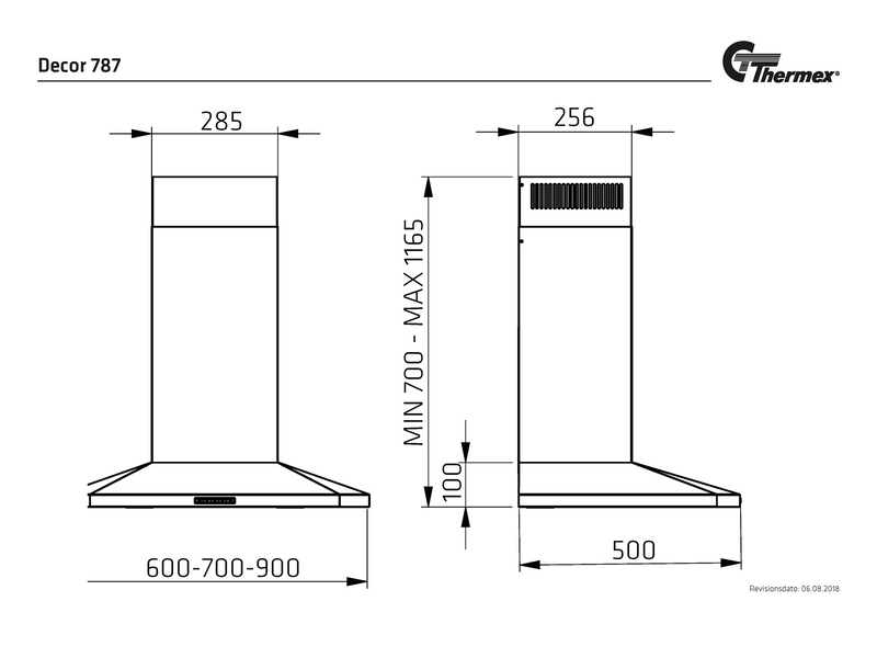 THERMEX  Decor 787 Wall, 700 mm, Without motor, White