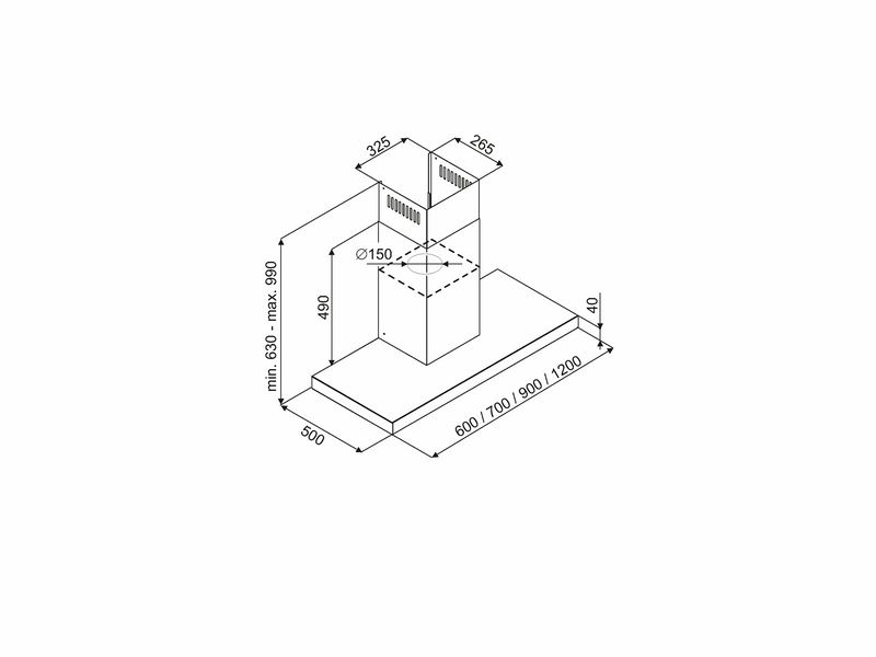 THERMEX Harwich II Wall, 700 mm, With motor, Black
