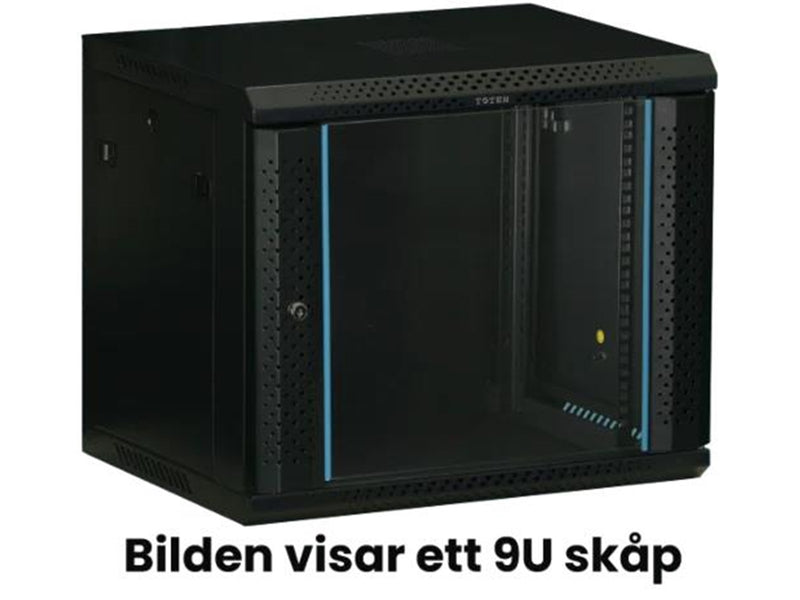 TOTEN 19? wall cabinet 6U 600 × 450 glass door black