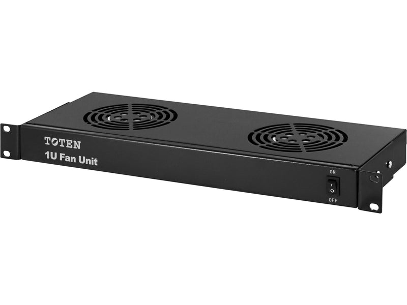 TOTEN Fan unit - black RAL 9004 - 1U