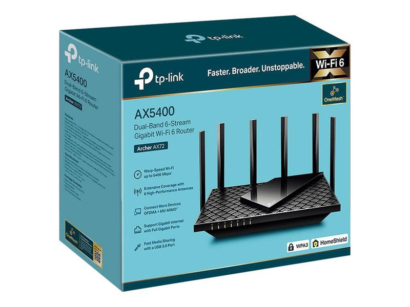 TP-Link Archer AX72 AX5400 Dual-Band Gigabit Wi-Fi 6 Router - Wireless router Wi-Fi 6