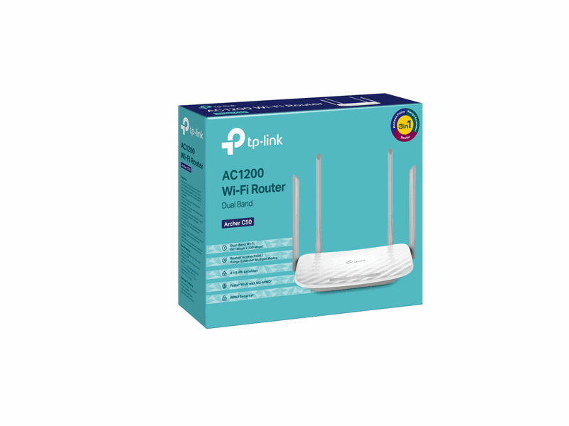 TP-Link Archer C50 AC1200 Wireless Dual Band Router - Wireless router Wi-Fi 5