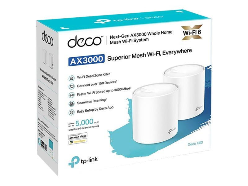TP-Link Deco X60 (2-pack) AX3000 - Mesh router Wi-Fi 6