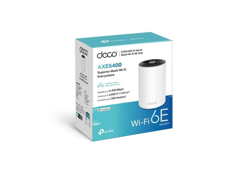 TP-Link Deco XE75 (1-Pack) AXE5400 Tri-Band Mesh Wi-Fi 6E System - Mesh router Wi-Fi 6
