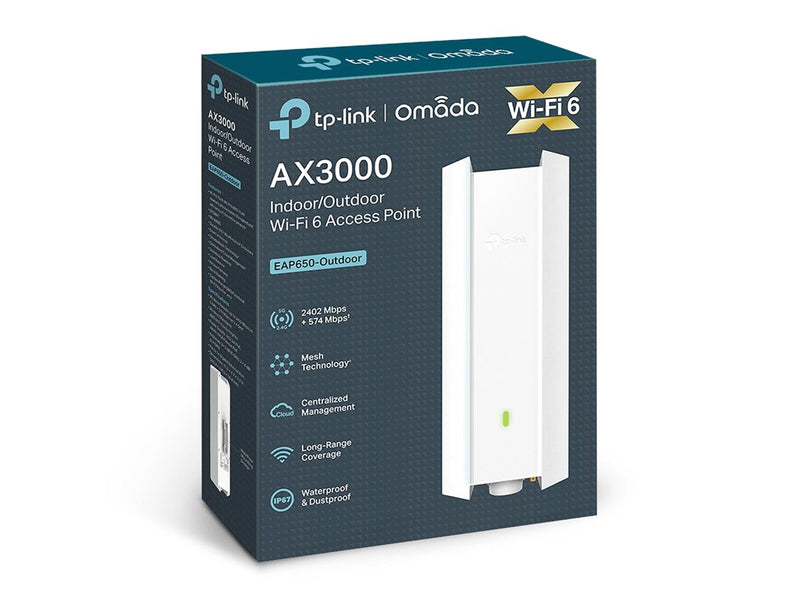 TP-Link Omada EAP650-Outdoor AX3000 Indoor/Outdoor WiFi 6 Access Point