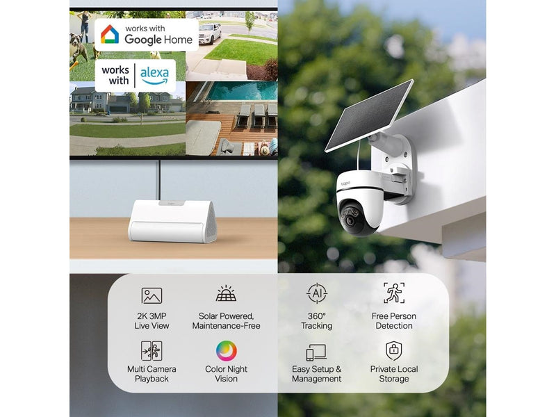 TP-Link Solar Cam 2K Pan/Tilt (2-Cam Kit)