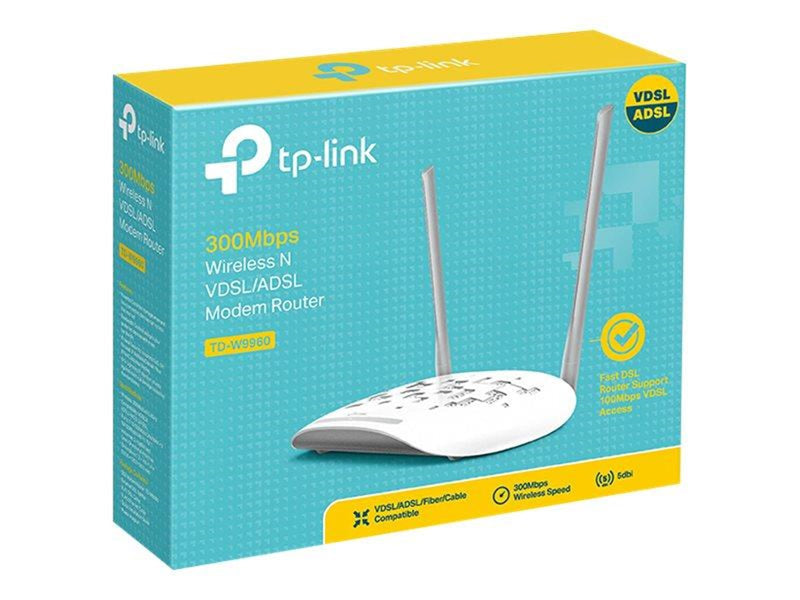 TP-Link TD-W9960 - wireless router - DSL modem - 802.11b/g/n - desktop - Wireless router N Standard - 802.11n