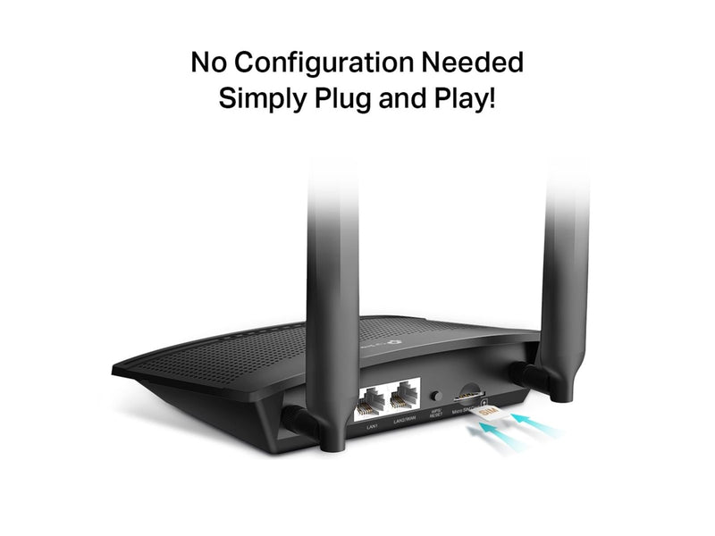 TP-Link TL-MR100 300 Mbps Wireless N 4G LTE Router - 4G N Standard - 802.11n