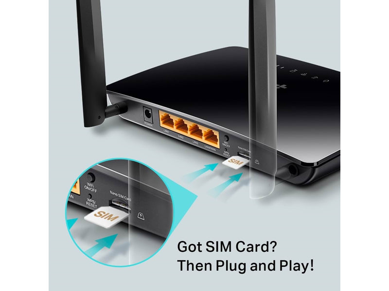 TP-Link TL-MR6400 300 Mbps Wireless N 4G LTE Router - 4G N Standard - 802.11n