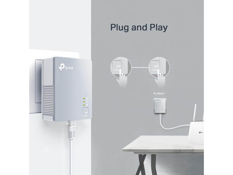 TP-Link TL-PA411KIT AV500 Powerline Starter Kit (2-Pack)