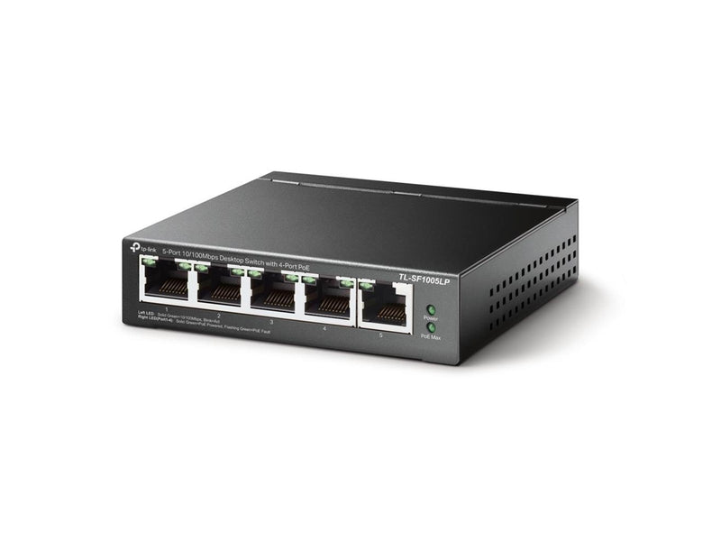 TP-Link TL-SF1005LP 5-Port 10/100Mbps Desktop PoE Switch with 4-Port PoE (41W)