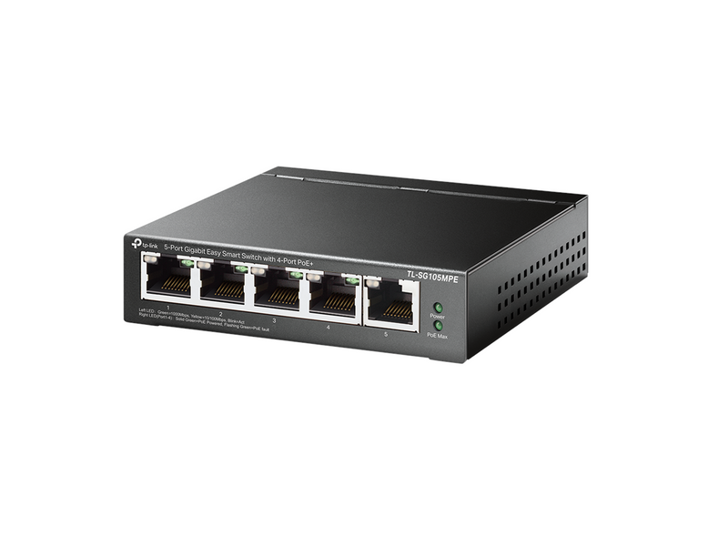 TP-Link TL-SG105MPE 5-Port Gigabit Easy Smart Switch with 4-Port PoE+