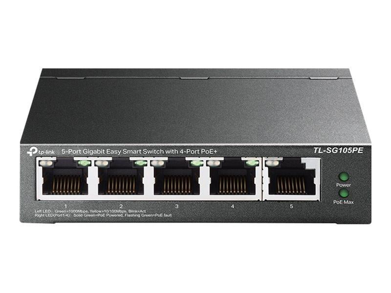 TP-Link TL-SG105PE 5-Port Gigabit Easy Smart Switch with 4-Port PoE+