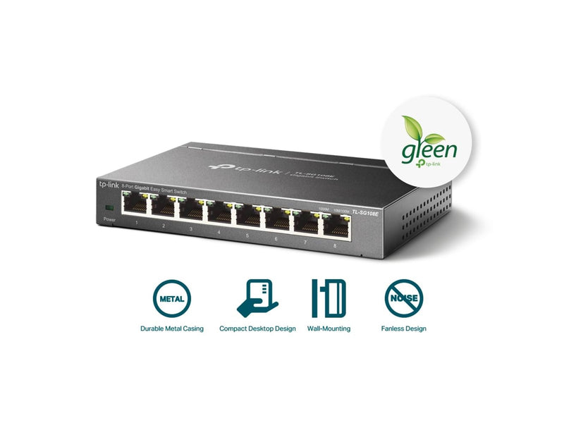 TP-Link TL-SG108E 8-Port Gigabit Easy Smart Switch