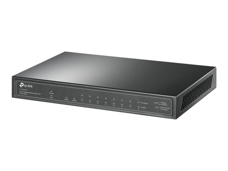 TP-Link TL-SG1210P 10-Port Gigabit Desktop Switch with 8-Port PoE+