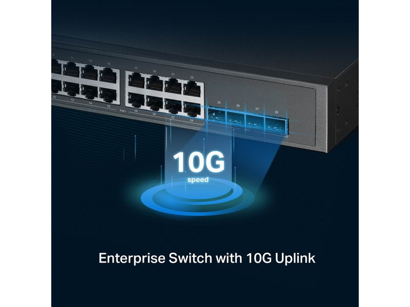 TP-Link TL-SG3428XPP-M2 JetStream 24-Port 2.5GBASE-T and 4-Port 10GE SFP+ L2+ Managed Switch with 16-Port PoE+ & 8-Port PoE++