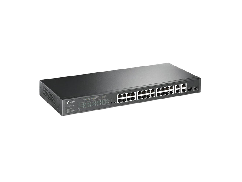 TP-Link TL-SL2428P 24-Port 10/100Mbps + 4-Port Gigabit Smart Switch with 24-Port PoE+
