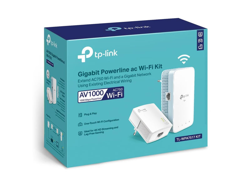TP-Link TL-WPA7517 KIT AV1000 Gigabit Powerline AC Wi-Fi Kit Homeplugs