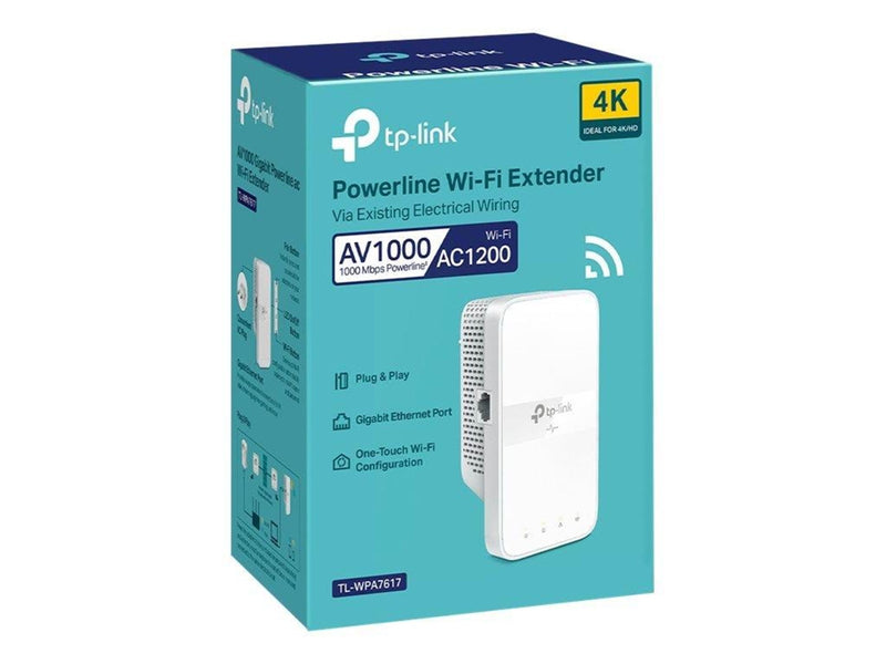TP-Link TL-WPA7617 V1 - powerline adapter - 802.11a/b/g/n/ac - wall-pluggable Homeplugs