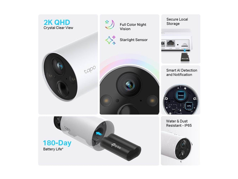 TP-Link Tapo C420S1 Smart Wire-Free Security Camera System (1-Camera System)