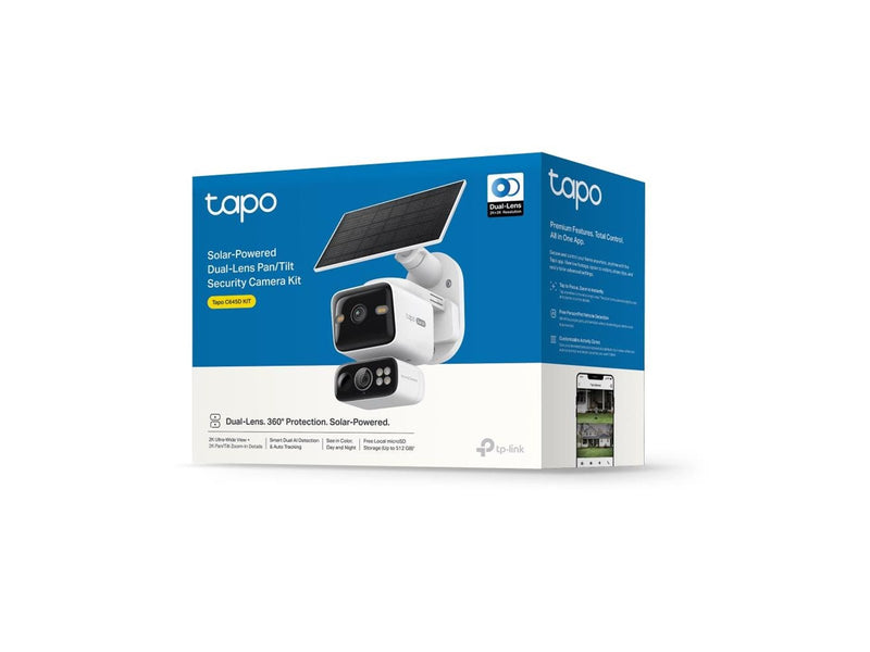 TP-Link Tapo C645D KIT Solarbetriebenes Dual-Objektiv-Schwenk-/Neige-Sicherheitskamera-Kit