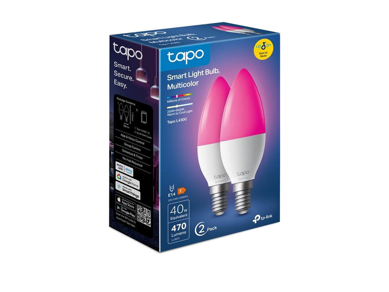 TP-Link Tapo L430C Smarte Glühbirne, Mehrfarbig E14