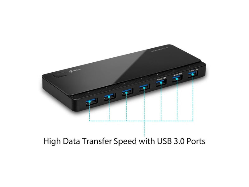 TP-Link UH700 USB 3.0 7-Port Hub USB-Hubs - USB 3.0 - 7 - Schwarz