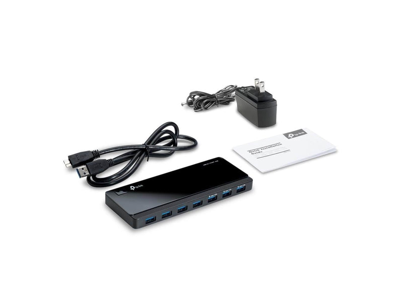 TP-Link UH700 USB 3.0 7-Port Hub USB-Hubs - USB 3.0 - 7 - Schwarz