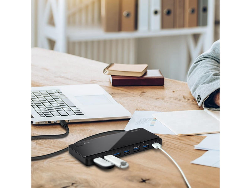 TP-Link UH700 USB 3.0 7-Port Hub USB-Hubs - USB 3.0 - 7 - Schwarz